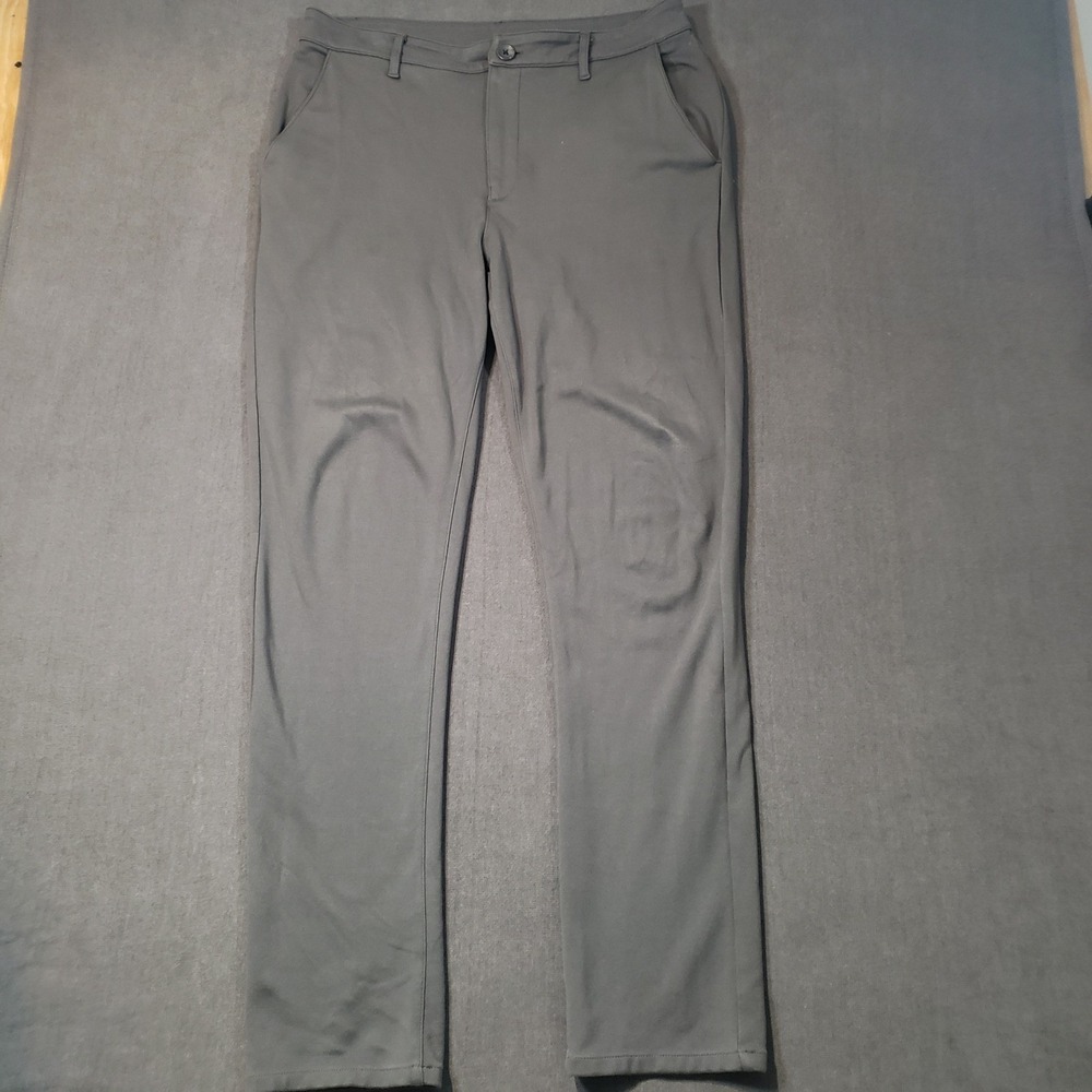 True Classic Chino Pants Mens 33 Grey Performance Stretch Slim Tapered 7397